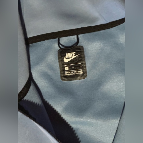 Nike Light Blue and Black Hoodie a (a stain in one spot and linty) - Picture 3 of 3